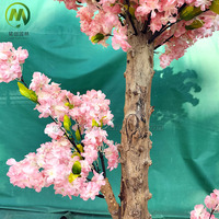 Maßgefertigter Rosa Bionischer Sakura-Blütenbaum Künstlicher Seidenblumen-Kirschbaum für Innenraum-Hochzeitsdekoration