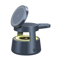 Soporte para Teléfono con Altavoz Multifuncional de 5-10W, Estación de Carga Inalámbrica USB, Lámpara Nocturna de Escritorio, Plástico, para Hogar/Oficina, Regalo