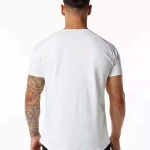 Camiseta Deportiva Personalizada para Hombre, Ligera, Ajustada, Transpirable, de Secado Rápido, para Gimnasio, Verano, con Diseño en Blanco - Product Image 4