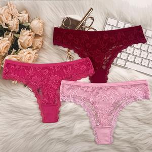 Женские кружевные трусы с нейлоновой отделкой - Product Image 1