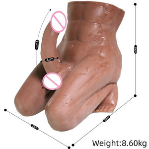 ของเล่นทางเพศรูปทรงครึ่งตัวผู้ชาย ดิลโด้ขนาดใหญ่ อวัยวะเพศชายปลอม ผลิตภัณฑ์ประเภทดิลโด้ - Product Image 5