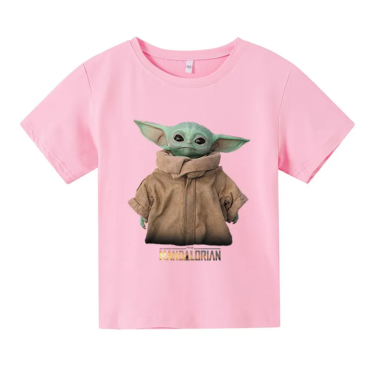 Camiseta de Star The Mandalorian Wars para niño, camiseta de dibujos animados de Yoda