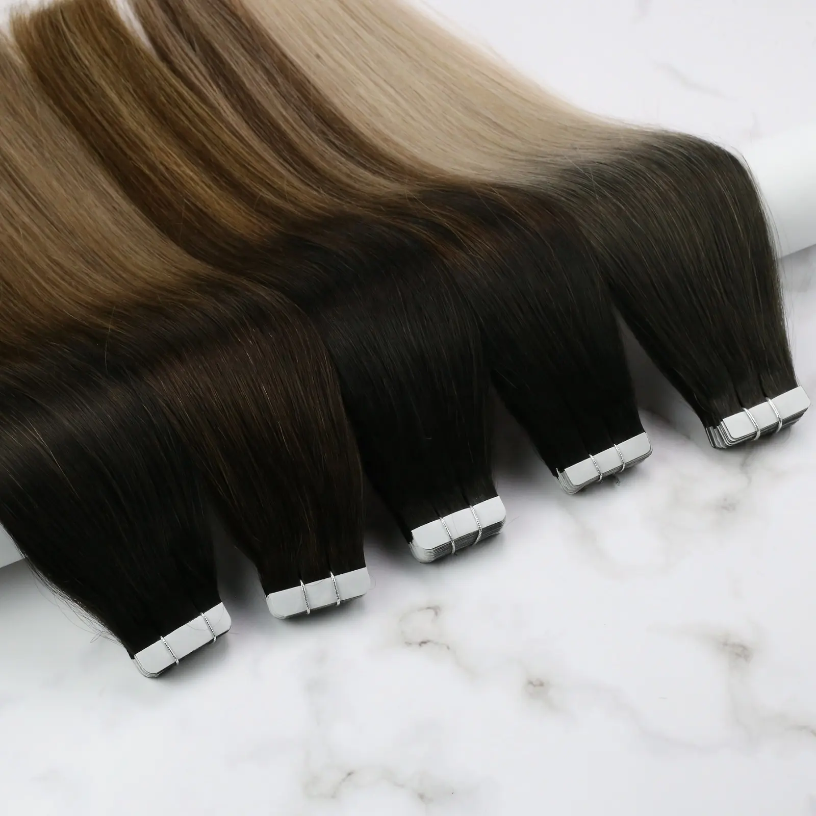 Full Shine Big Discount Stock Hair Colors Cheap Price Long Lifespan Tape in Remy Hair Extension