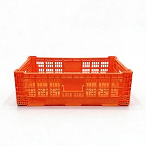 Caja de Plástico Plegable para Frutas y Verduras, con Orificios de Ventilación, para Supermercado, de Alta Luminosidad y Gran Venta - Product Image 4