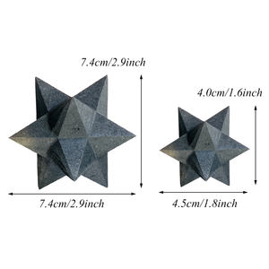 Grosir produk Spiritual kristal batu penyembuhan bintang Shungite ukiran untuk meditasi - Product Image 6