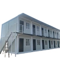 Maison conteneur préfabriquée modulaire à structure en acier, empilable sur 2 étages, pour logement de personnel et camp de travailleurs