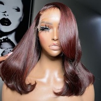 Cabello Brasileño Liso Largo de 200 Densidades con Encaje Frontal 13x6, Ondulado Transparente Marrón Chocolate con Rizos Profundos Jerry Pre-Plucked