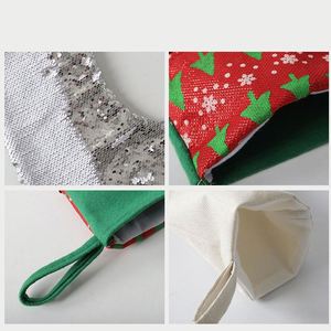 Chaussette de Noël en sequins de haute qualité pour impression personnalisée par sublimation - Product Image 2