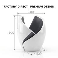 Grand pot de plantation en PRV (Plastique Renforcé de Fibres) pour arbres, design créatif et unique, pour extérieur, usage commercial, OEM, pour hôtels, centres commerciaux, places publiques, couleur personnalisable