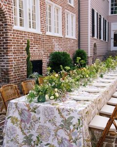 <span class=keywords><strong>Nappe</strong></span> d'été en tissu <span class=keywords><strong>polyester</strong></span> à motif floral fantaisie pour événements, hôtels, taille personnalisée, pour la décoration de mariage - Product Image 1