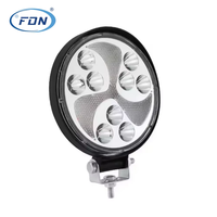 Accessoires de voiture 12v 24v 4Inch 27W 12LED Large View Round Dual Color Flashing LED Work Light for Universal Offroad