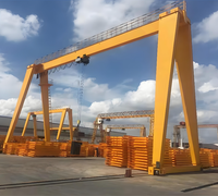 Pont roulant monopoutre électrique en structure d'acier certifié CE et ISO, capacité 5 tonnes, 10 tonnes, portée 15 mètres, avec palan de style européen