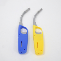 Briquet à gaz électronique en plastique pour barbecue, feu doux pour cuisine, pistolet à tuyau souple pour bougie HP-601, briquet en vrac