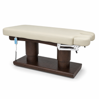 Table de massage électrique à 4 moteurs avec colonne métallique relevable et repose-tête, idéale pour salon, spa, clinique, lit de soin esthétique