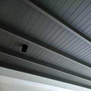 Vente en gros Panneaux de plafond imperméables en WPC Co-extrusion UV Bois naturel <span class=keywords><strong>PVC</strong></span> brossé Toit et mur Bois naturel Plafond en plastique - Product Image 2