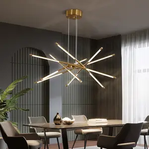 창의적이고 개인화 된 디자이너 LED 레스토랑 철 아트 샹들리에 매달려 조명 펜던트 램프 식당 침실