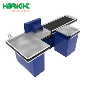 Kruidenier Winkel Kassa Cash Teller Tafel Met Transportband Kassier Bureau Met Rek Voor Supermarkt Winkel - Product Image 6