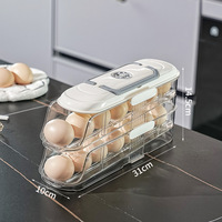 Boîte de stockage d'œufs multicouche rotative ouverture inclinée porte latérale plateau à œufs automatique auto-ajustable conteneur de stockage des aliments