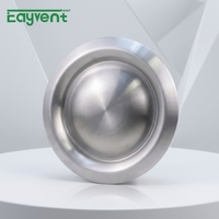 Diffuseur circulaire encastré à tourbillon en acier inoxydable brossé, disque réglable, grille d'aération de plafond minimaliste pour design intérieur