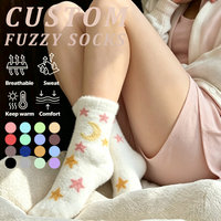 Chaussettes d'intérieur douillettes en sherpa chaudes avec logo, design graphique personnalisé, toucher doux, coupe ample, chaussettes d'hiver duveteuses Xingyou
