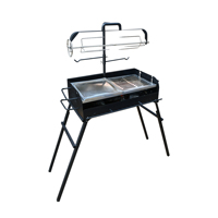 Barbecue portable au charbon de bois en acier thermolaqué, amovible, pour fêtes en extérieur et jardins, vente en gros, commande tactile