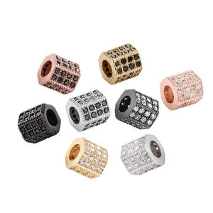 Offre Spéciale Micro pavé laiton strass tête de loup crâne couronne incrusté Zircon entretoise perle breloques pour la fabrication de bijoux en gros - Product Image 5