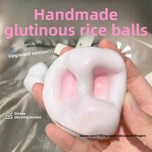 Pelota de Arroz Glutinoso Moldeable con Textura de Nieve, Juguete Blandito Hecho a Mano, Estilo Popular del Libro Rojo Pequeño, Alivio del Estrés de Rebote Lento - Product Image 4