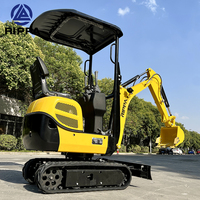 Rippa Nouveau Moteur Mini Excavatrices Vente 0.8Ton 1Ton 1.5Ton Bager Hydraulique Avec Cabine Fermée
