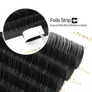 XIUSUZAKI Bandejas de Extensiones de Pestañas de Volumen Profesional Cachemira de Visón Suave Pestañas Clásicas Individuales Negro Mate - Product Image 6