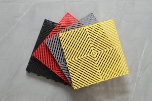 Mat sàn cho công viên thoát nước sàn nhà để xe gạch lát sàn lồng vào nhau Nhựa công nghiệp cao su ngoài trời C02 khóa bắt hỗ trợ - Product Image 4