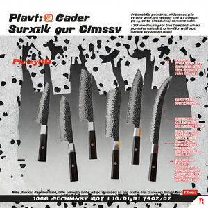 Juego de Cuchillos de Cocina de Acero Damasco, 67 Capas de Acero Inoxidable, Hechos a Mano, Seis Piezas, para Cortar Carne - Product Image 3