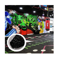 Schwarz mit Farbe Epdm Flecks Gym Gummi boden Roll Mat