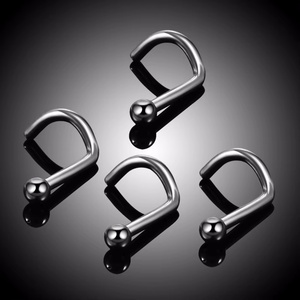 Piercing <span class=keywords><strong>per</strong></span> Naso in Titanio G23 Placcato Oro con Cristalli CZ e <span class=keywords><strong>Orecchini</strong></span> Piatti <span class=keywords><strong>per</strong></span> Narice con Incastonatura a Griffe 20G 18G - Product Image 6