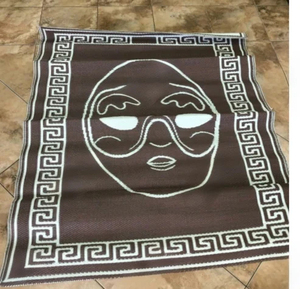 Nhà sản xuất biểu tượng tùy chỉnh ngoài trời Mat Pp Vật liệu nấm mốc bằng chứng nhựa thảm sàn Patio RV cắm trại ngoài trời thảm không thấm nước - Product Image 1