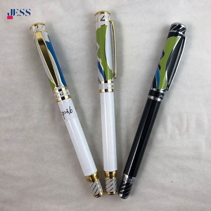 2023 <span class=keywords><strong>penna</strong></span> <span class=keywords><strong>a</strong></span> rullo in metallo di lusso personalizzata nuovo Design <span class=keywords><strong>smalto</strong></span> dipinto di colore inchiostro blu - Product Image 3