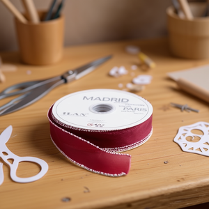 สายรัดผ้าทอ ILAN ขนาด 4.0 ซม. ยาว 46 ม. สีแดง สำหรับงานประดิษฐ์และตกแต่ง - Product Image 2