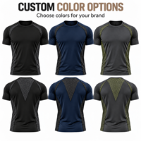T-shirt de sport pour homme, coupe athlétique, respirant, extensible dans les 4 sens, pour la musculation, OEM, étiquette privée, perforation au laser