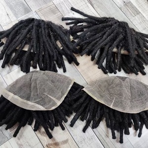 Peluca <span class=keywords><strong>de</strong></span> cabello humano indio <span class=keywords><strong>de</strong></span> 8x10 pulgadas <span class=keywords><strong>para</strong></span> hombre, postizo <span class=keywords><strong>de</strong></span> encaje con Base <span class=keywords><strong>de</strong></span> Color negro, peluca trenzada africana con rastas <span class=keywords><strong>de</strong></span> 6 pulgadas, disponible - Product Image 5