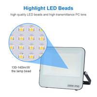 Projecteur LED KCD 30W 50W 100W 200W 300W 400W 500W 40000 Lumens IP67, Boîtier en Aluminium, 24VAC, Technologie COB, Haute Qualité