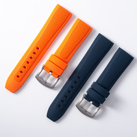 Bracelet de montre en silicone respirant 22 24 mm pour sport de plein air et plongée, à dégagement rapide, vente en gros, personnalisable OEM ODM