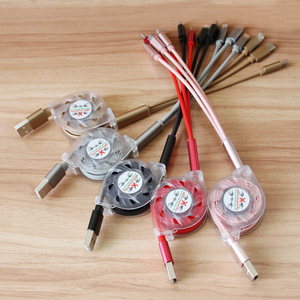 3 In 1 Retractable Data <b>Cable</b> With Logo Printing Portable Fast <b>Charging</b> <b>Usb</b> <b>Type</b> <b>C</b> Micro <b>Usb</b> For Phone And Car - Product Image 3