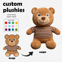 Fabricante de Peluches Personalizados OEM/ODM, Oso con Toga de Graduación de Dibujos Animados, Recuerdos de Ceremonia de Graduación, Fabricante de Peluches Personalizados