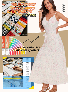 High Quality Romance Comfortable Ruffle Hem <strong>Simple</strong> White Strappy Maxi Dress Trendy Dress - Product Image 4