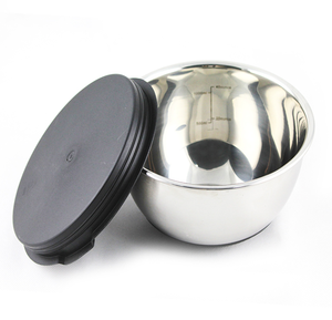 Bols mélangeurs de cuisine en acier inoxydable 304 poli sur mesure, écologiques, 5 tailles, antidérapants, pour salades de fruits, avec couvercles - Product Image 3