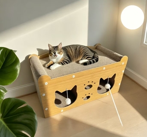 Extra Large Multi functional <b>Cat</b> House Scratcher Wear Resistant Low Dust All Season <b>Cat</b> Villa Sofa Bed - Product Image 6