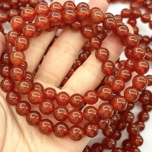 Braccialetti di cristallo di agata rossa, pietra curativa per coraggio e vitalità, gioielli fatti a mano - Product Image 3