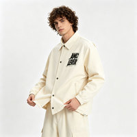 Veste Homme ALCLEVER 2026 285gsm en Faux Tissu, Coupe Décontractée, Col Rabattu, Style Urbain, Impression Gonflée DTG DTF OEM