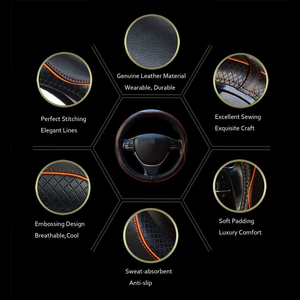 Couvre-volant et guidon en daim ultra-mince antidérapant absorbant la sueur, universel toutes saisons, à 4 rayons, de style professionnel - Product Image 4
