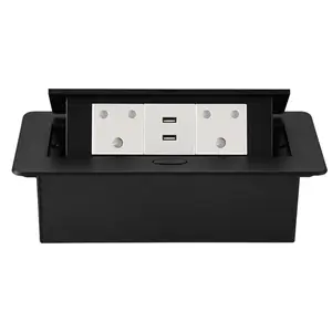 Caja de información de fábrica USB incrustado Sudáfrica oculto pop-up enchufe de escritorio