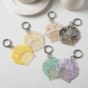 Mini Acetate Hair Comb Keychain Portable Pocket Hair Brush Key Ring Custom Logo Gift Accessories Wholesale - Product Image 3